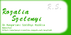 rozalia szelenyi business card